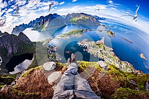 Lofoten archipelago Fisheye lens.