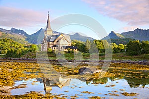 Lofoten cathedral Vagan Church Lofoten