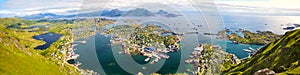 Lofoten Islands aerial panorama