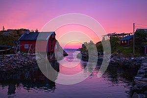 Lofoten islands. Fishing village, Reine