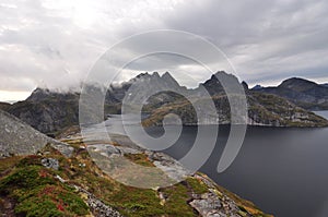 Lofoten islands, Norway, Narvtinden mountain