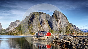 Lofoten Panorama View Village Reine Norway