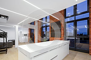 Loft apartment with led lighting