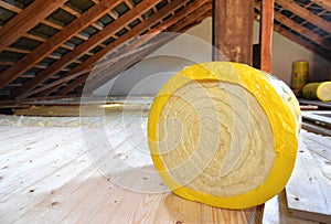 Insulating glass wool photo