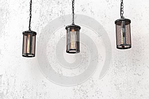 Loft style pendant lamps