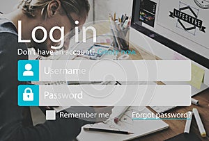 Log In Accessibility Password Security System Concept
