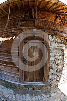 Log in Bulgarian rural house