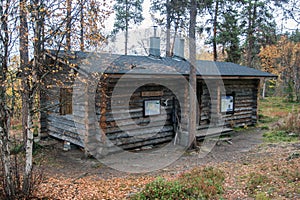 Log Cabin in in Deep Taiga Forest