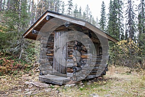 Log Cabin in Deep Taiga Forest