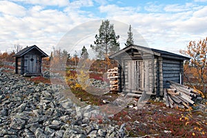 Log Cabin in Deep Taiga Forest