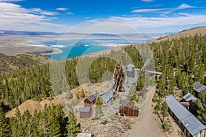 Log Cabin Gold Mine overlooking Mono Lake