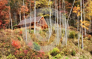 Log Cabin on a Hill