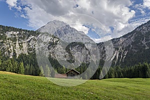 Log cabin in the Mieming Range