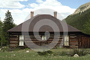 Log Cabin in the Rocky Mountains