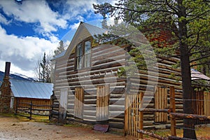 Log cabin in St. Elmo ghost town, Colorado