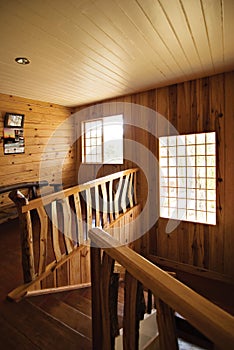 Log Cabin Stairwell photo