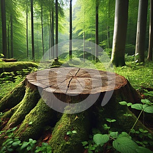 log cut tree forest