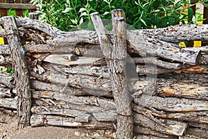 Log Fence in Las Lagunas de Anza Wetlands photo