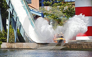 Log flume fairground ride