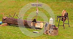 Log Hewing Demonstration