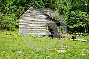 Log Home Exhibit at the Humpback Rocks Farm Museum