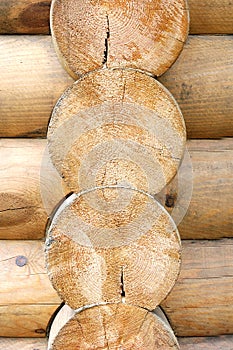 Log home wall detail