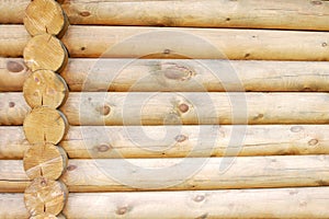 Log home wall detail