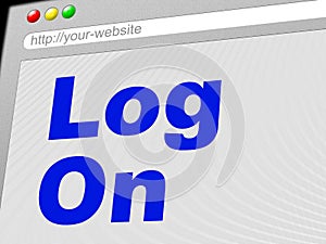 Log On Indicates World Wide Web And Enter