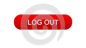 Log out web interface button red color, internet site design, application
