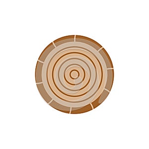 Log round vector illustration icon