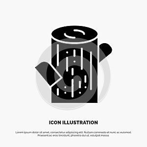 Log, Timber, Wood solid Glyph Icon vector