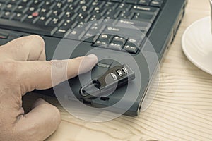 Log in to account security concept