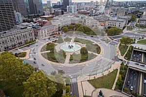 Logan Square and Philadelphia Skyline, Downtown. Pennsylvania, USA