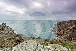 Logans rock cornwall uk