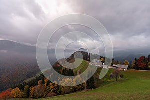 Logar valley in Slovenia in Southern Alps