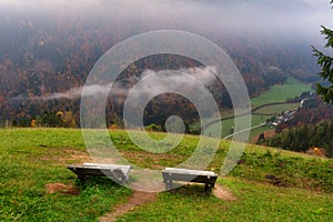 Logar valley in Slovenia in Southern Alps