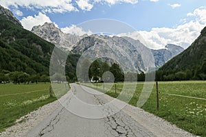 Logar valley under Slovenian alps.