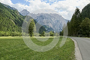 Logar valley under Slovenian alps.