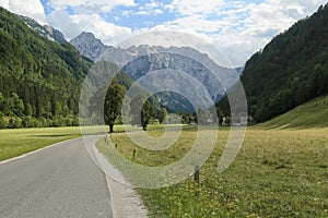 Logar valley under Slovenian alps.