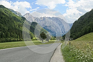 Logar valley under Slovenian alps.