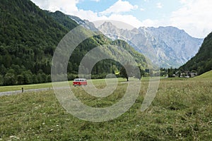 Logar valley under Slovenian alps.