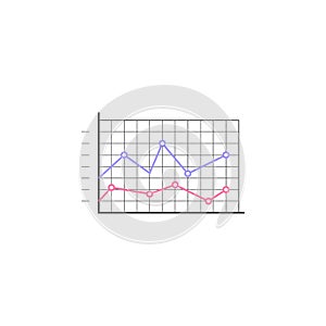 Logarithmic diagram icon. Element of colored charts and diagrams for mobile concept and web apps. Icon for website design and deve