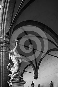 Loggia dei Lanzi in Piazza della Signoria in Florence Tuscany. photo