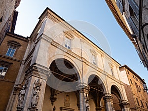 Loggia della Mercanzia in Siena, Italy photo