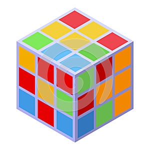 Logic game cube showing problem solving and challenge