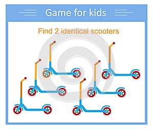 Logic game for children. Visual intelligence. Vector illustration