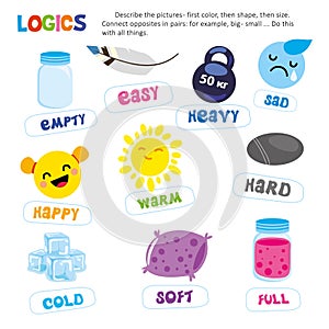 Logic Kid Describe Picture Game Printable Template photo