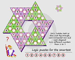 Logic puzzle game for children and adults. Solve Sudoku.