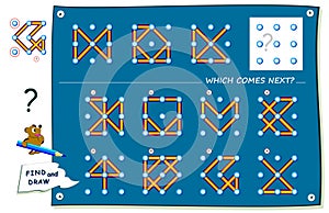 Logic puzzle game for children and adults. What sign should replace question mark? Find it and draw in empty square.