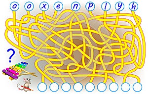 Logic puzzle game for study English. Find the correct places